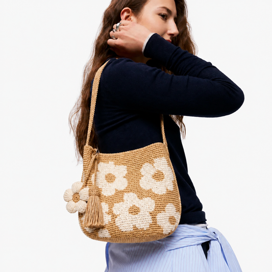 Bolso de flores tejido